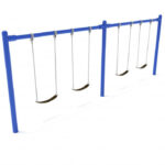 Playground-Equipment-8-Feet-High-Elite-Single-Post-Swing-With-Two-Bays