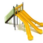 Playground-Equipment-8-Foot-Triple-Sectional-Split-Slide-Front