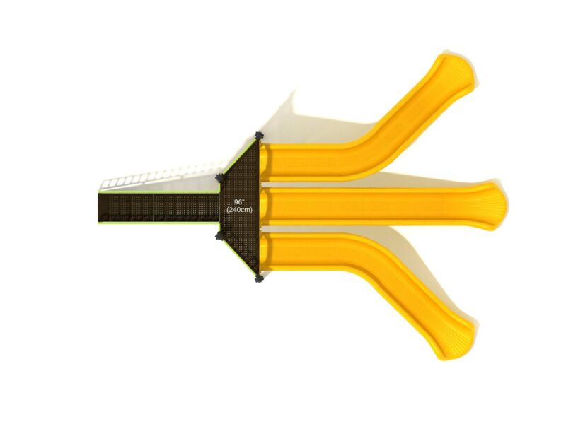 Playground-Equipment-8-Foot-Triple-Sectional-Split-Slide-Top