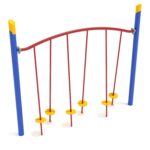 Playground-Equipment-Commercial-Single-Post-Tilted-Lilly-Pad-Bridge