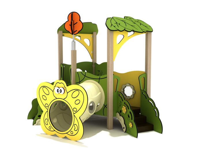 Playground-Equipment-Crimson-Queen-Canopy-Mini-Play-Structure-Iron-Guard-Front