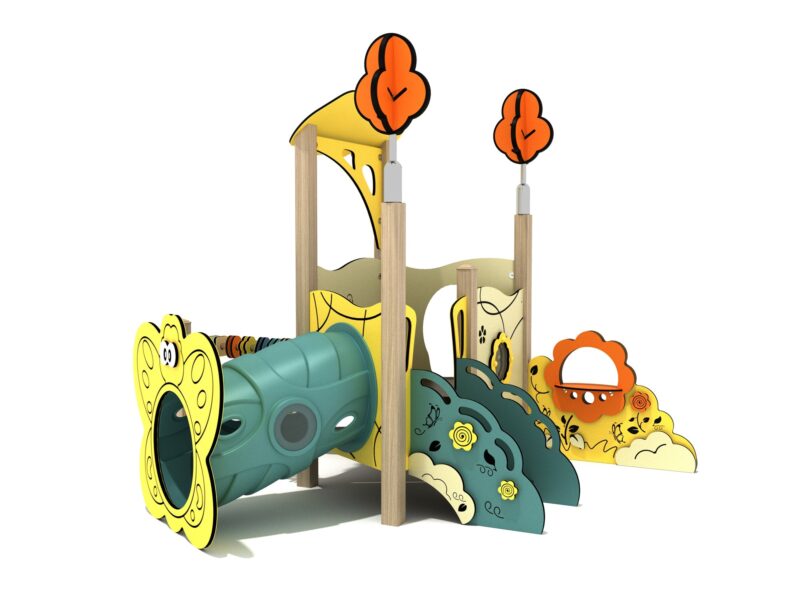 Playground-Equipment-English-Hawthorn-Canopy-Mini-Play-Structure-Iron-Guard-Front