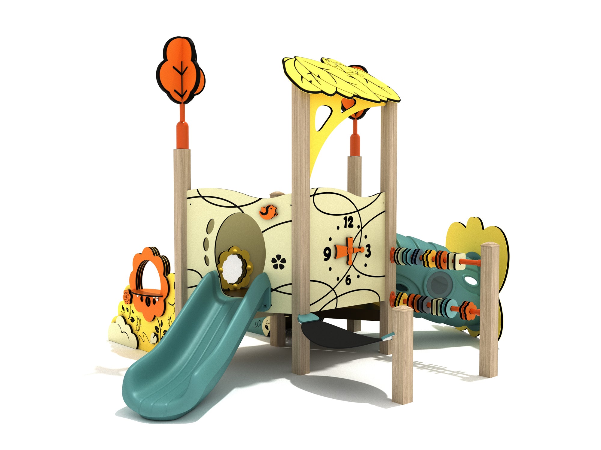 Playground-Equipment-English-Hawthorn-Canopy-Mini-Play-Structure-SteelGuard-Back