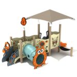 Playground-Equipment-Fuschia-Canopy-Mini-Play-Structure-Iron-Guard-Front