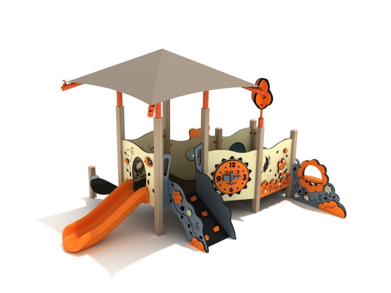 Playground-Equipment-Fuschia-Canopy-Mini-Play-Structure-Steel-Guard-Back