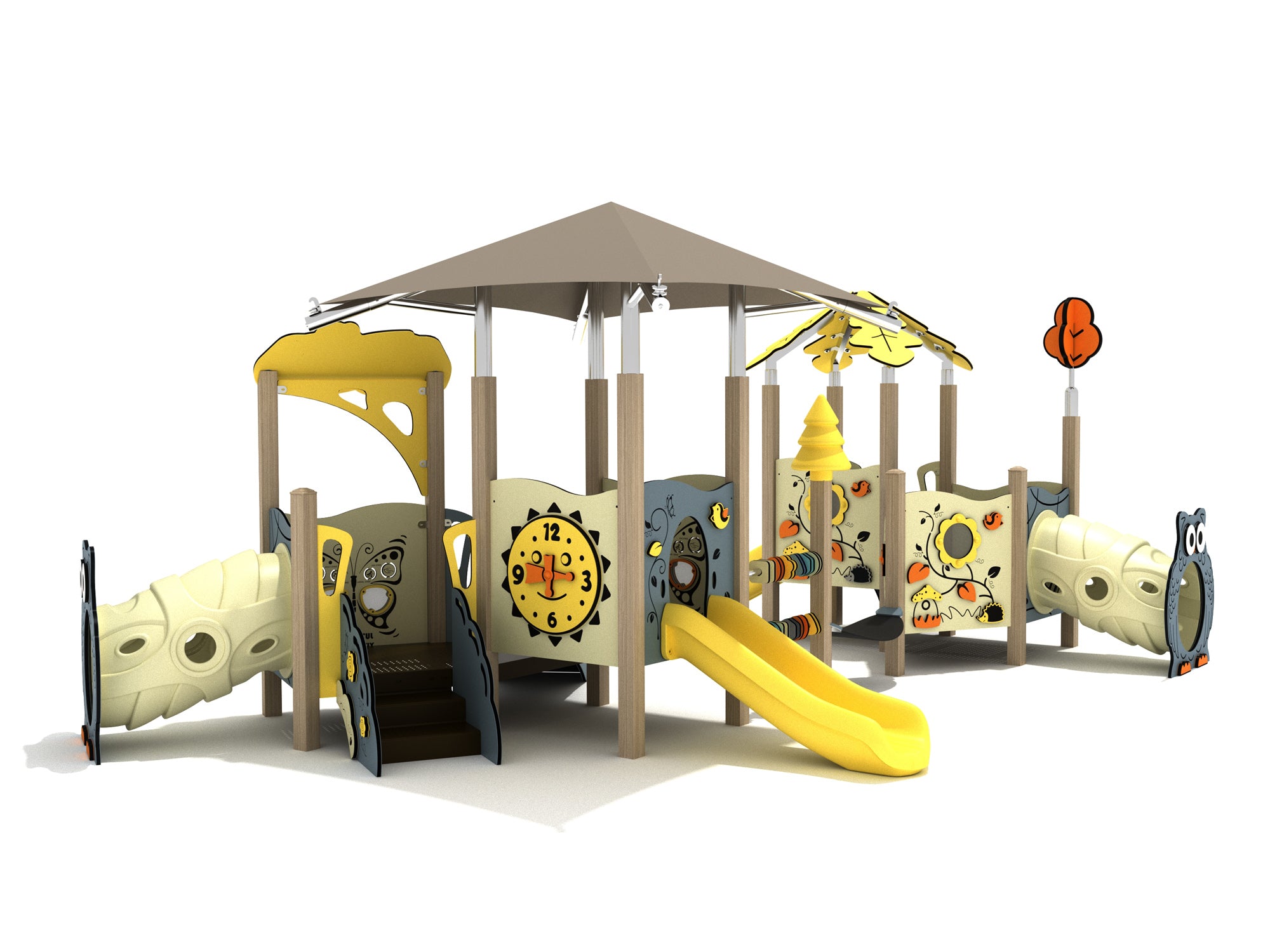 Playground-Equipment-Hydrangea-Canopy-Mini-Play-Structure-Iron-Guard-Back