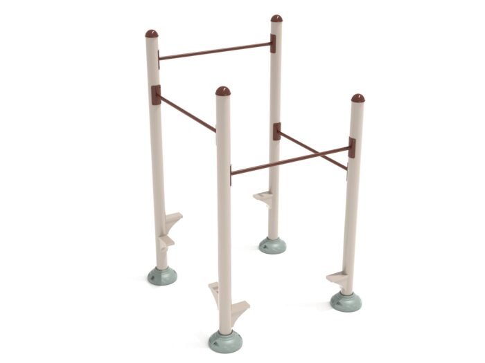 Playground-Equipment-Inclined-Quadruple-Station-Chin-Up-Bars-Front