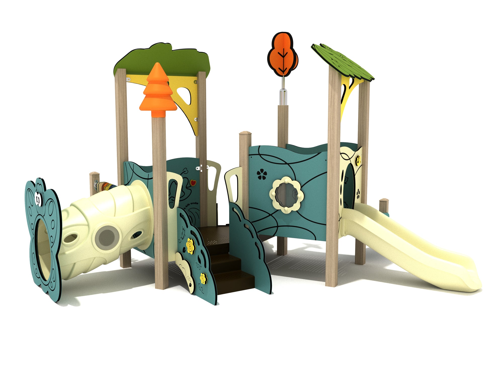 Playground-Equipment-Indigo-Canopy-Mini-Play-Structure-Iron-Guard-Front