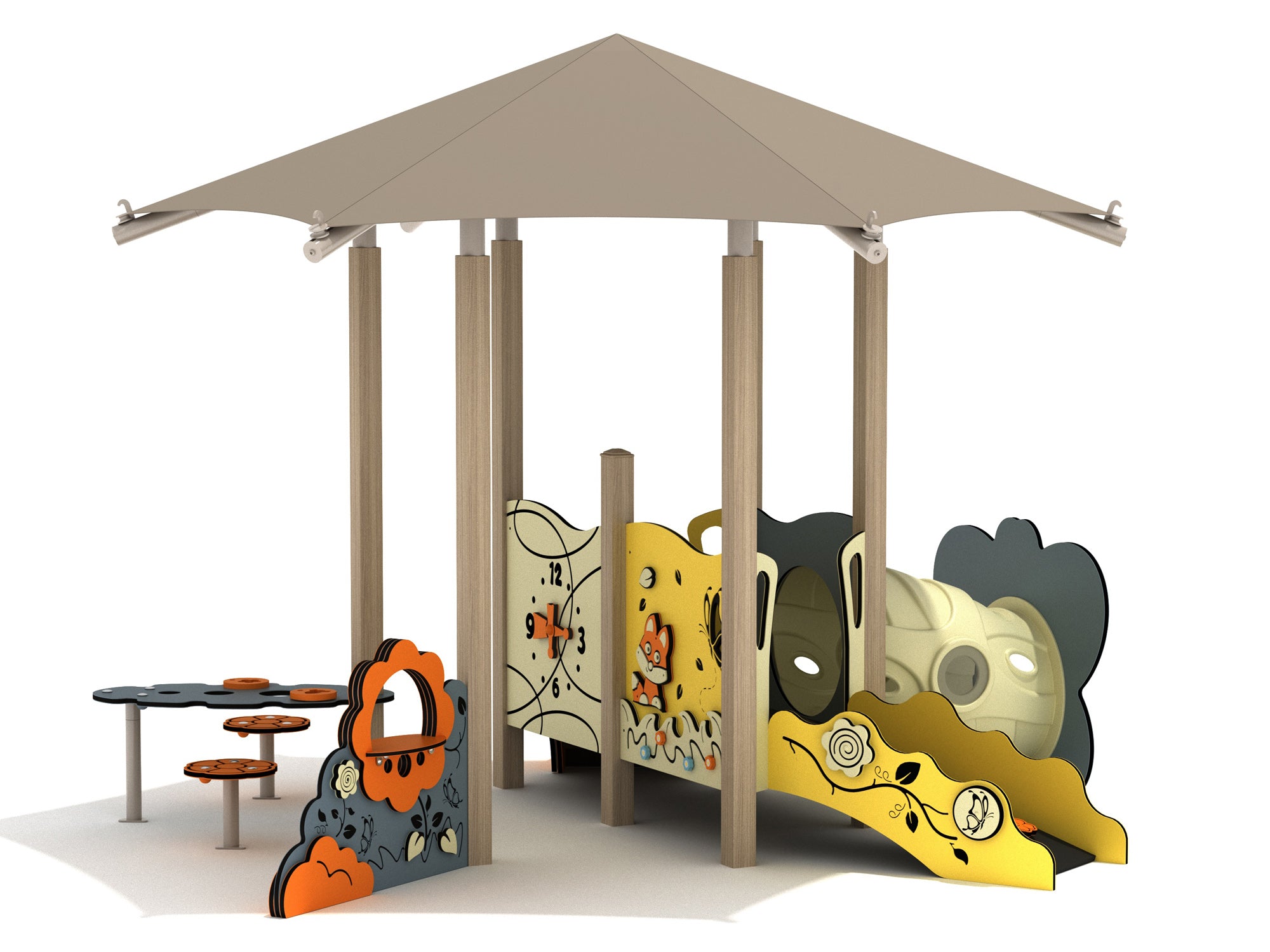 Playground-Equipment-Lilac-Canopy-Mini-Play-Structure-Steel-Guard-Front
