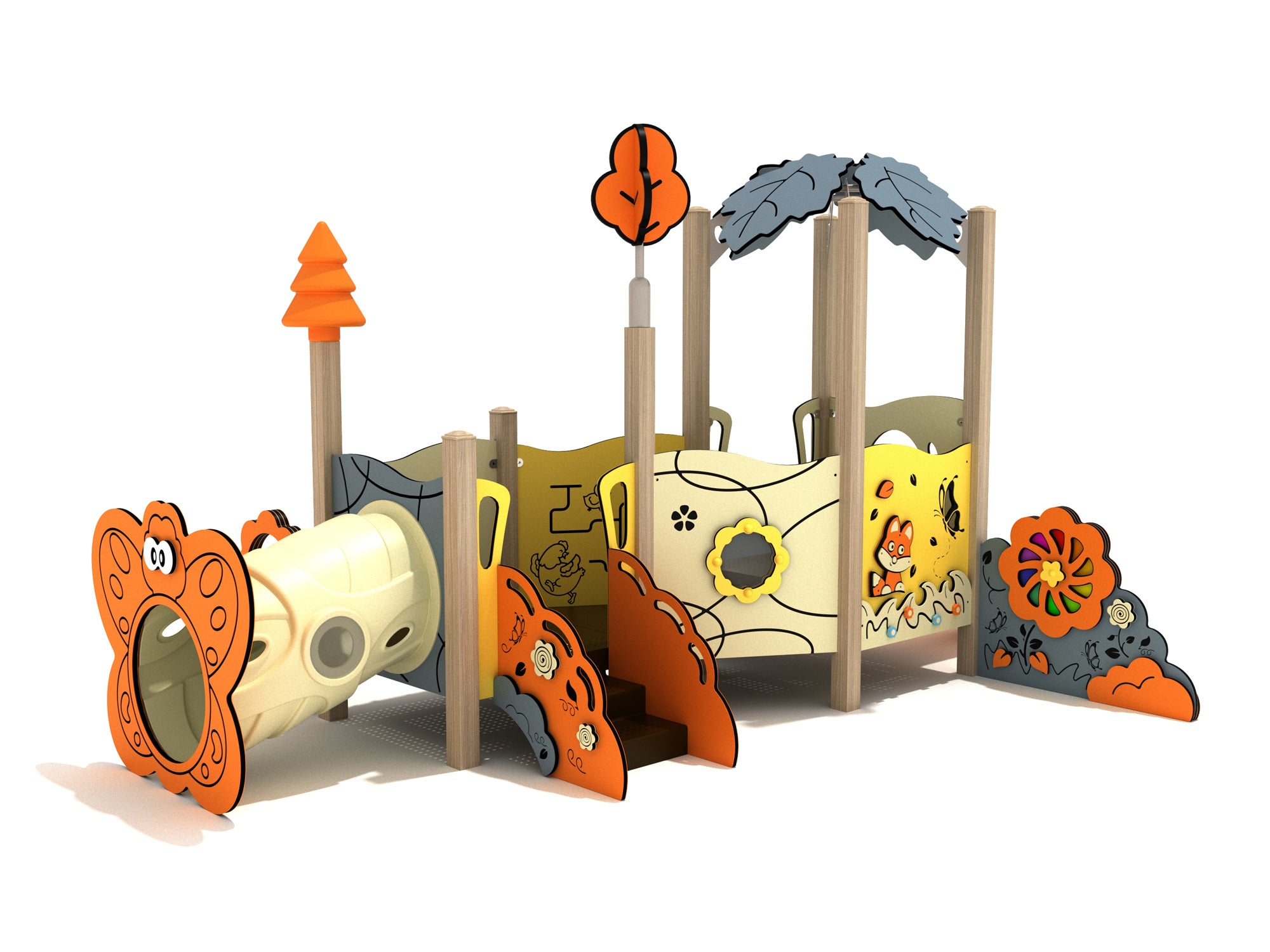 Playground-Equipment-Peony-Canopy-MiniPlayStructure-Steel-Guard-Back