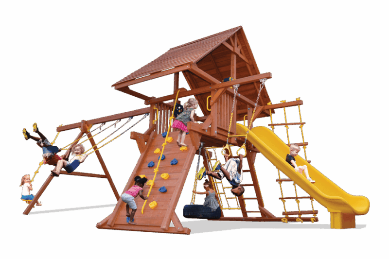 Playground-One-Turbo-Deluxe-Playcenter-Combo-2-w-Wood-Roof-Trans