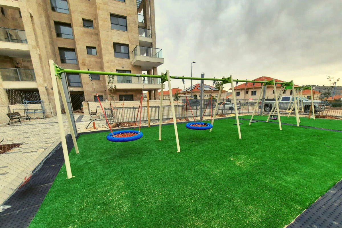 Psagot-Commercial-Playgrounds-Classic-Swing-Set-Build-Side-Left