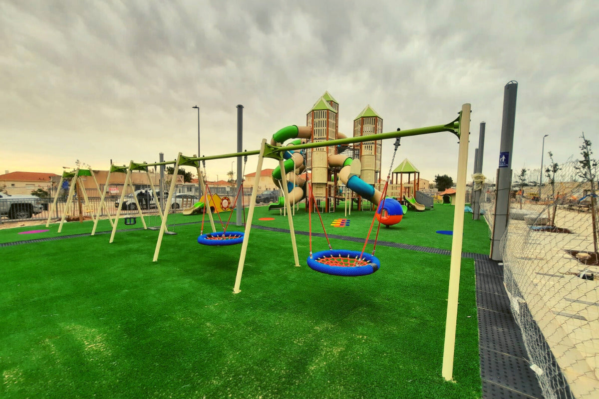 Psagot-Commercial-Playgrounds-Classic-Swing-Set-Build-Side-Right