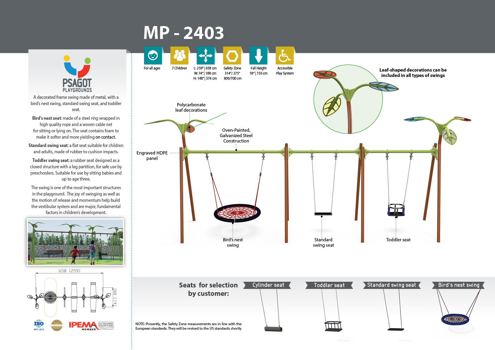 Psagot-Commercial-Playgrounds-Classic-Swing-Set-Info
