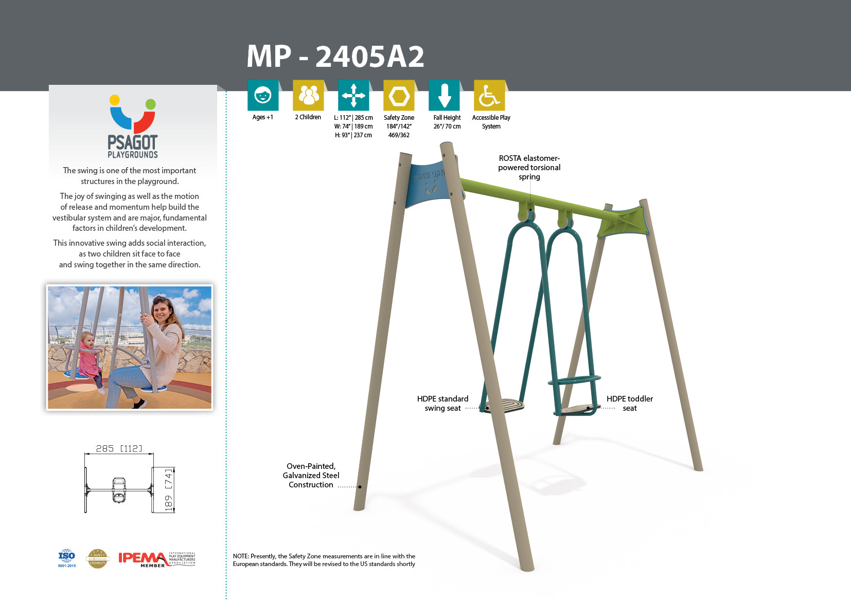 Psagot-Commercial-Playgrounds-Parent-Child-Swing-Info