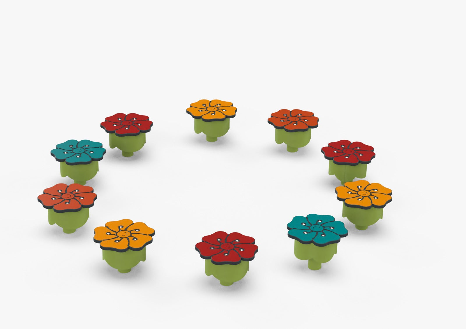 Psagot-Commercial-Playgrounds-Stepping-Pods-Circle