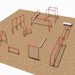 Sports-Play-12-Unit-Fitness-Course-w-Horizontal-Ladder