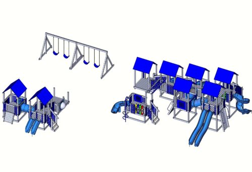 King Swings Commercial Playgrounds Large Package 4