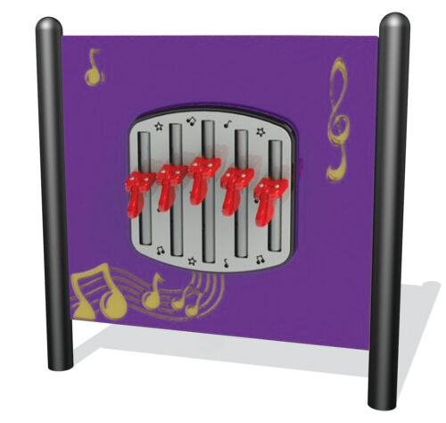 Freestanding Musical Chimes Play Panel
