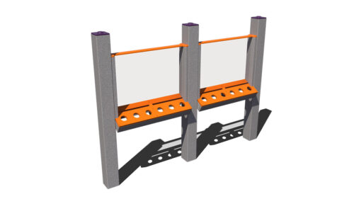 Grounds For Play Art Easel - Single Sided - Two Bay