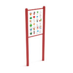 Playground Equipment Freestanding Nonverbal Communication Sign PFS04901, front side with 24 picture symbols