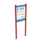 Playground Equipment Freestanding Nonverbal Communication Sign PFS04901, back side with the How Are You Feeling chart