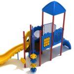 Playground Equipment Diamond Head play structure in Primary colors, angle view 1