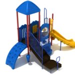 Playground Equipment Diamond Head play structure in Primary colors, angle view 2