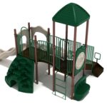 Playground Equipment Gold Canyon play structure in Neutral colors, angle view 1