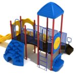 Playground Equipment Gold Canyon play structure in Primary colors, angle view 1