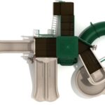 Playground Equipment Hanauma Bay play structure in Neutral colors, top-down view