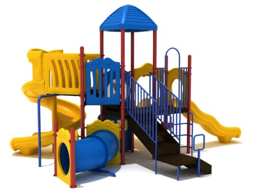 Playground Equipment Hanauma Bay play structure in Primary colors, angle view 1