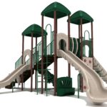 Playground Equipment Lemon Grove play structure in Neutral colors, angle view 1