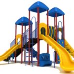Playground Equipment Lemon Grove play structure in Primary colors, angle view 1
