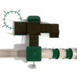 Playground Equipment Mustang Island play structure in Neutral colors, top-down view