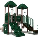 Playground Equipment Sugar Land play structure in Neutral colors, angle view 2