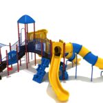Playground Equipment Surfside play structure in Primary colors, angle view 2