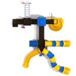 Playground Equipment Surfside play structure in Primary colors, top-down view